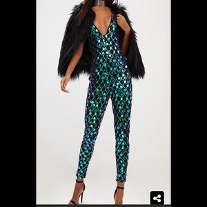 Pretty Little Thing sequin jumpsuit